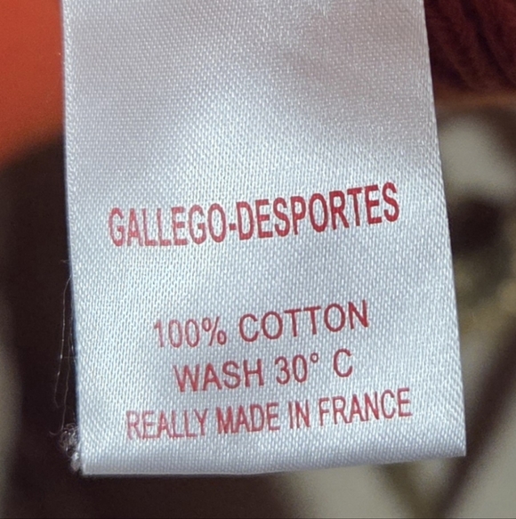 Gallego Desportes France Womens Oversized Cotton Balloon Orange Sweater M/L - Picture 7 of 7